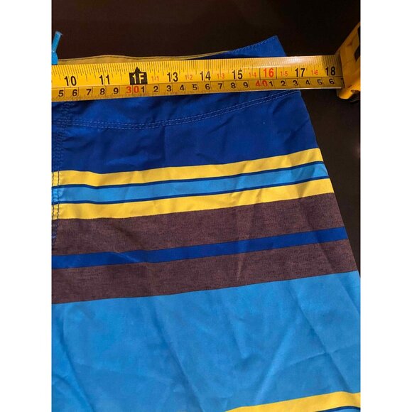 DC Shoes Board Shorts Mens 32 11" Striped Colorblock Beach Swim Trunks - Picture 4 of 6